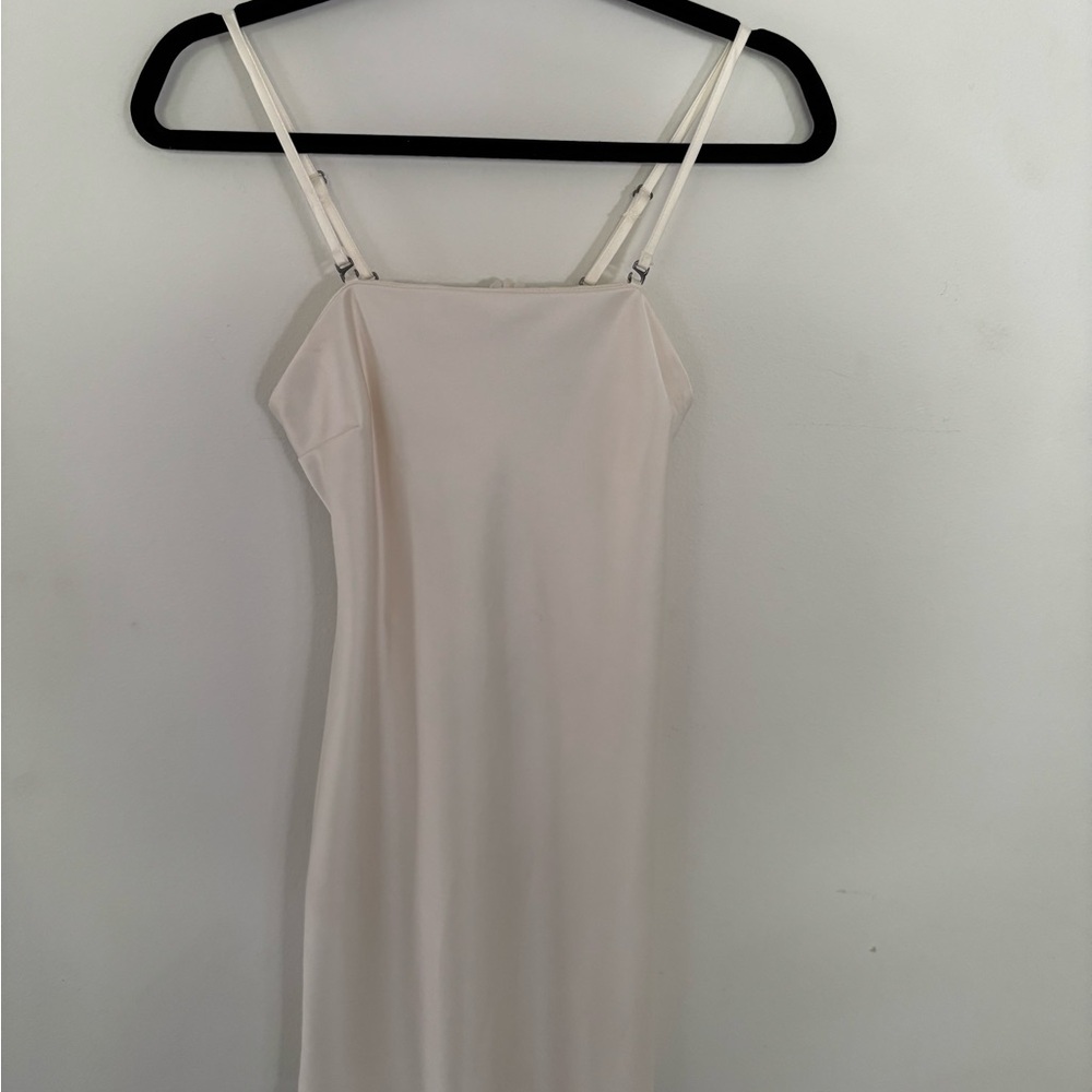 Chic Cream Spaghetti Strap Dress
